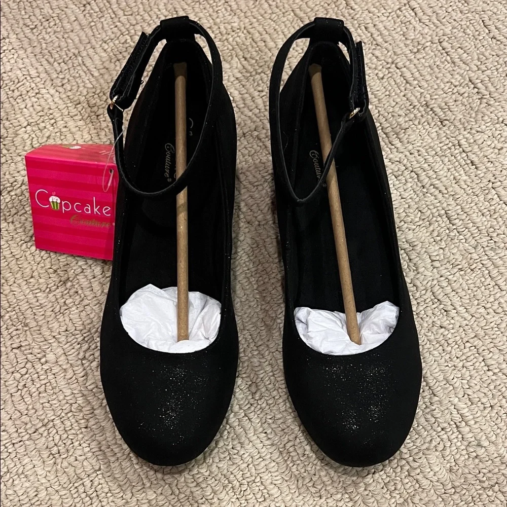 Chic Black Wedge Shoes for girls